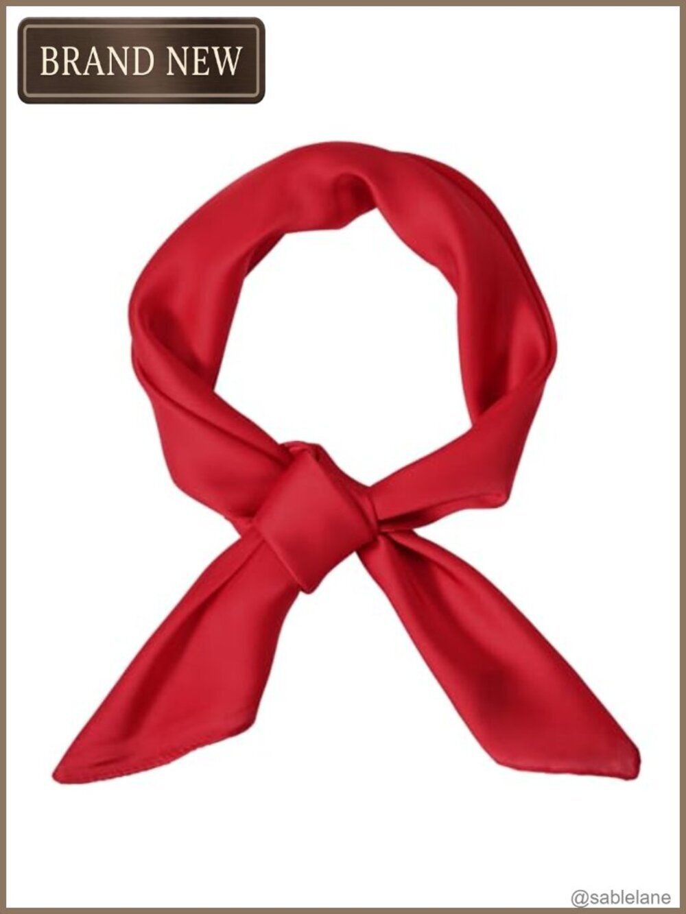 Satin Square Scarf Head Scarf Handkerchief 26" Lightweight